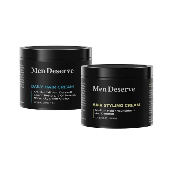 Men Deserve - Combo Pack of Daily Hair Cream & Hair Styling